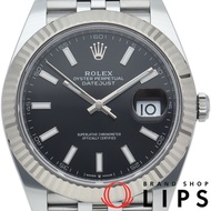 勞力士 Datejust 41 男士腕錶 Jubilee Datejust 41 126334 附錶盒、保固卡 K18WG/SS 男士腕錶 黑色 成色極佳 [全新]