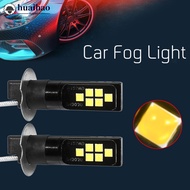 HUAIHAO 2Pcs LED Bulb 3030 12SMD 6000K White H3 Car Fog Light DRL Brake Driving Lamp J4W6