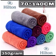 Tuala Mikro Fiber Hilton 2 Saiz Lembut, Menyerap Cepat, Tahan Lama TUALA MANDI BATH TOWEL HOTEL DAN 