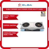 Elba 2 Burner Gas Cooker Stove EGS-F7112(SS)