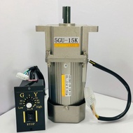 AC 220V 120W 2.25rpm - 90rpm Low Speed Single Phase Gear Motor, AC Regulated Speed Motor With Gearbo