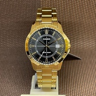 Casio MTP-V004G-1C Black Analog Gold Stainless Steel Classic Dress Men's Watch