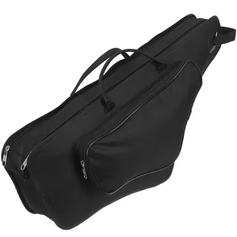 Black Waterproof Portable Saxophone Case Alto Saxophone Storage Bag with Shoulder Strap and Handle S