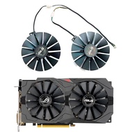-New For ASUS Radeon RX580 570 470 DUAL/STRIX GAMING OC Graphics Card Replacement Fan PLD10010S1 J❦