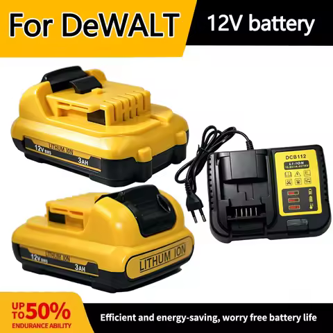 Replacement for Dewalt DCB120 Lithium-ion Batteries 12V 3Ah 6Ah Battery DCB125 DCB123 DCD710 Power T