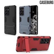 Galaxy S21 Ultra SM-G998 CASEBURG Hybrid S 座枱支架 雙物料四邊全包防撞 手機殼 手機套 4867A