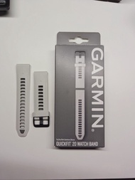 Garmin 佳明 QuickFit 20mm 矽膠錶帶，Fog Gray/Black Sandstone 霧灰