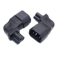 IEC320 C5 Power Converter, IEC C14 Male Plug to C5 Up/Left/Right/Strainght Angle Connector 10A 250V