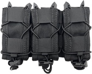 Triple Pistol Magazine Pouch Universal Molle Pistol Magazine Holster Carrier Compatible with 9mm/.40
