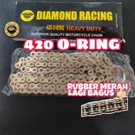 420 O-RING DIAMOND RACING HEAVY DUTY GOLD CHAIN RXZ LC135 RS150 Y15