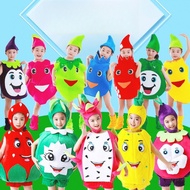 🍀 Stok Siap 🍀 Baju Budak Perempuan Children's Papaya Banana Dragon Fruit Pineapple Strawberry Perfor