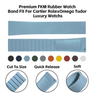 18mm to 22mm CTS FKM Watch Strap Quick Release Design Fit For Bretiling Tudor Longines Men's Watch S