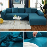 Polar Fleece L Shape Sofa Covers Jacquard Couch Cover for Living Room Chaise Lounge Stretch Armchair