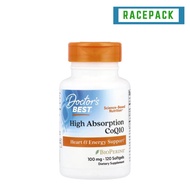 Doctor's Best CoQ10 100/200mg | 120/60 Caps | High Absorption with BioPerine | Heart [Racepack.sg]