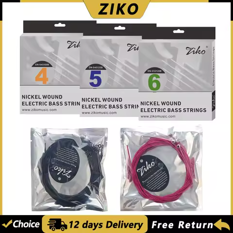 Ziko Bass Strings 4/5/6 Strings Electric Bass Guitar String Nickel Wound Bass Colorful Strings Guita