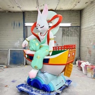 Arca Patung IP Watak Kartun Gentian Kaca Besar Hiasan Lantai Maskot Tadika Mall Luaran siap sedia