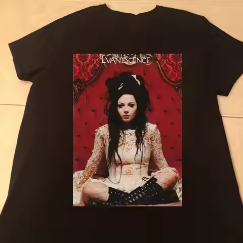Vtg Evanescence Amy Lee Cotton Black S 5Xl T Shirt