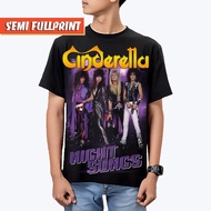CINDERELLA SEMI FULLPRINT T-SHIRT | UNISEX HARD ROCK BOOTLEG BAND SHIRT | NIGHT SONGS