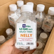 NaCl Physiological Salt Tablets 0.9% Bottle of 50 Tablets - Refined Salt Tablets Used to Mix Physiol