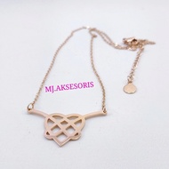 Kalung Ikatan Cinta Titanium Rose Gold