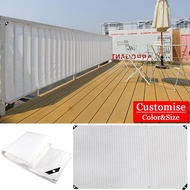 White Fence Screen - Sun Shade & Privacy for Garden & Balcony