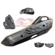 ComBo 6 Piece (Exhaust + Exhaust E + Muffler Cover) CARBON MOUNTED AIRBLADE 2020