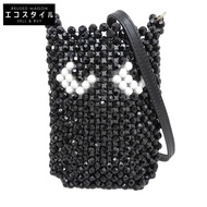 Anya Hindmarch 串珠眼睛圖案肩帶包，成色極佳，女士，黑色 [二手]