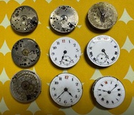 不同牌子古董手錶機芯9件