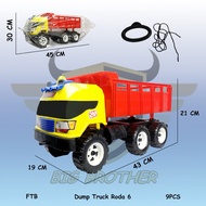 Yellow Fuso Dump Truck 6 Wheel Sand Truck Children's Toy Car BIGBROTHER