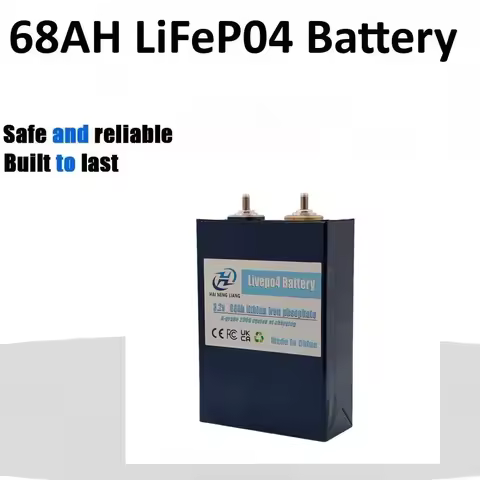 3.2V 68Ah LiFePO4 Battery A-Grade 8000 Cycles for Solar RV Boat 12V DIY Energy Storage Electric Vehi