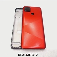 Back Casing Kesing FULLSET REALME C12 RMX2189 - BackDoor Back Cover Rear Cover + LCD Frame C12