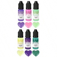 ชุดสีเรซิน 18 สี ขนาด 10 มล. สีหมึกคอลลาเจนสำหรับงานศิลปะ ตัวทำละลายน้ำหอม DIY อีพ็อกซี่ UV พวงมาลัย