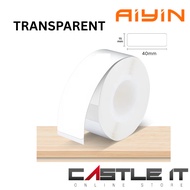 AiYin D11 Transparent Thermal Label Sticker 14x40mm 140 Labels Clear Label Paper For D11 Label Maker