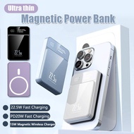【SG Stock】Wireless Powerbank 22.5W Fast Charging Powerbank Magnetic Wireless Portable 20000mAh Lightweight for iPhone