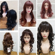 Wig Curly Gelombang ikal segi seperti rambut asli