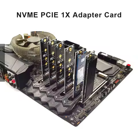 PCIE to M2 Adapter NVMe SSD M2 PCIE X1 Raiser PCI-E PCI Express M Key Connector Supports 2230 2242 2
