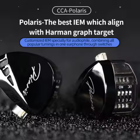 CCA Polaris Dual Cavity Dynamic Driver Hifi Noise Cancelling In Ear Monitors Earphone with Detachabl