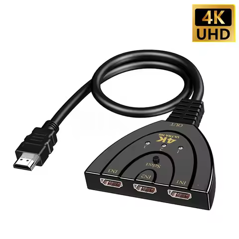 4K*2K Mini 3 Port HDMI-compatible Switch 4K Switcher Splitter 1080P 3 Input 1 Output Port Hub for Xb