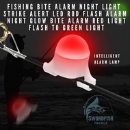Fishing Bite Alarm Night Light Strike Alert LED Rod Flash Alarm Night Glow Bite Alarm Red Light Flas