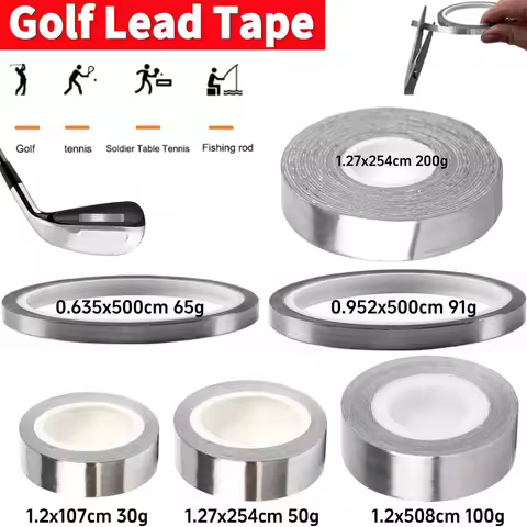 1Roll High Density Lead Weights Golf Lead Tape 30g 50g 60g 90g 100g 200g Self-Adhesive For Tennis Ba