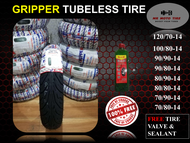 GRIPPER TUBELESS TIRE THAILAND MADE SIZE 14(ALL TYPES OF SCOOTER HONDA, YAMAHA, 125,CLICK,MIO,150,16