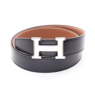 [Used] Hermes HERMES Belt Constance H Belt Reversible Black Leather Belt Men's Used A