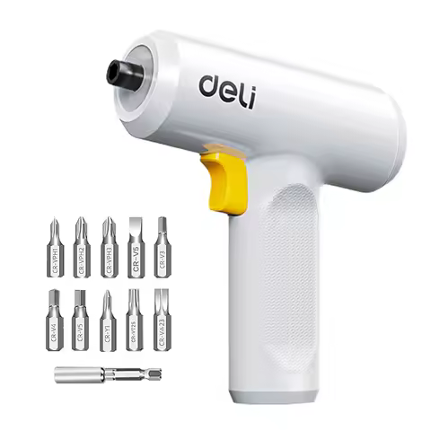 DELI Mini Cordless Electric Screwdriver set Multi-function Home Electric Screwdriver bits 3.6V Mini 