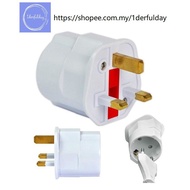 UK 3 Pin To EU 2 Pin Plug 13A Converter