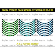 Decal Sticker RIMS Bicycle RIMS SYNCROS MTB Bicycle RIMS Sticker