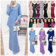 Kurung moden lace dan pearl #693 baju kurung Mini Kurung Baju kurung ibu dan baju kurung budak, Sedo