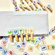51pcs Letter and Number Clip Educational Game.