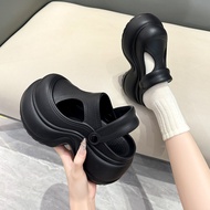 sandal perempuan bertutup sandal perempuan Mary Jane Thick Soled Sandals with 9cm Heel - Women's Arc
