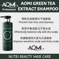 Aomi Green Tea Extract Shampoo (500ml) Anti Dandruff Shampoo 100% Original Silicone Free Ready Stock