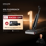 Dreame H16 FlexReach Wet and Dry Vacuum | 28000Pa Suction 9.55cm Ultra-Slim Lie-Flat Design 95C Hot
